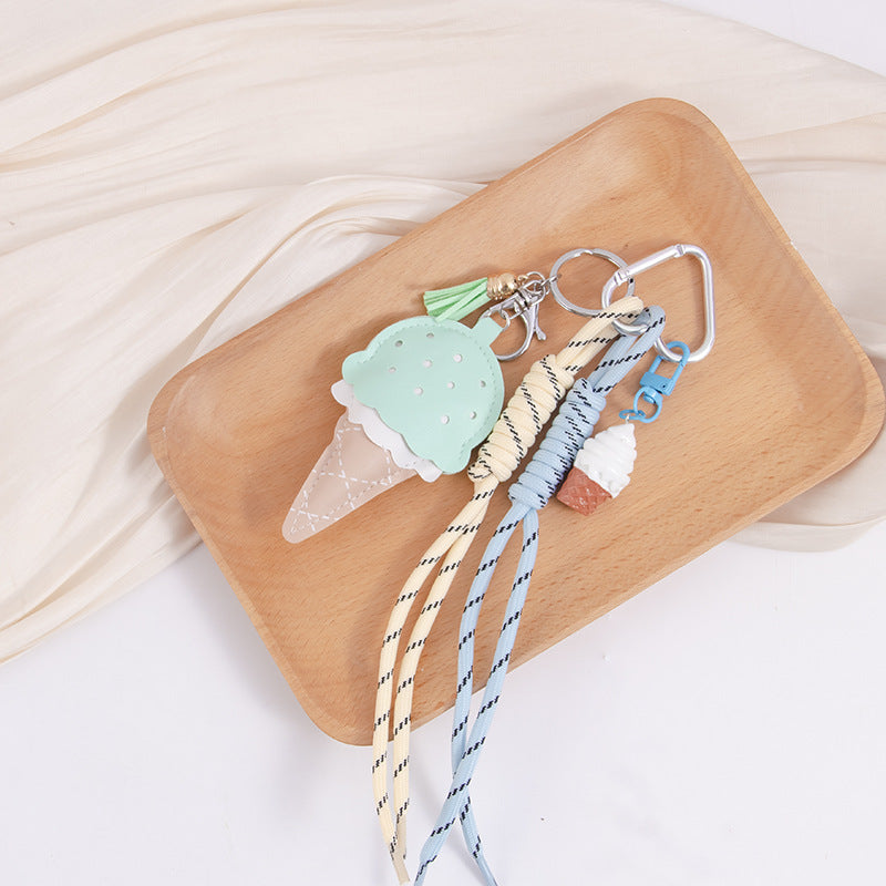 Wholesale Ice cream pendant mini lollipop bag charm